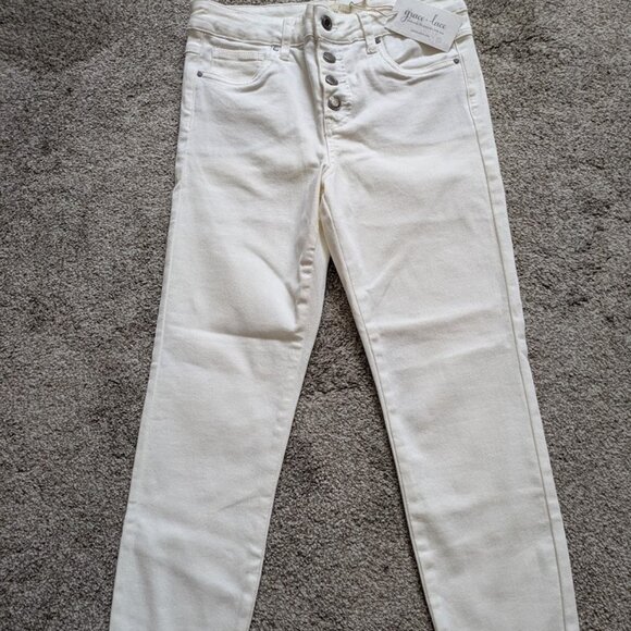 *SOLD* Grace & Lace white button fly jeans - Picture 1 of 1